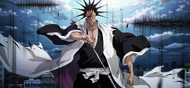 Kenpachi as he appears in Bleach: Spirits Are Forever With You.