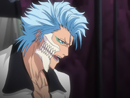 Grimmjow criticizes Ulquiorra Cifer's decision to spare Ichigo Kurosaki.