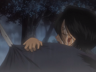 Rukia cries after Kaien dies.