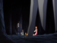 Uryū reunites with his friends in the cave.