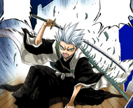 Hitsugaya prepares to kill Gin for making Hinamori bleed.