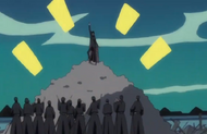 Several Shinigami cheer and thank Chōjirō for saving them.