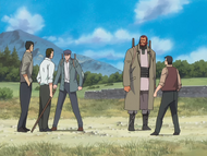 Three men confront Koga and Cain with the intent to rob them.