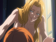 Rangiku comforts Orihime over her conflicting feelings.