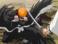 Aizen countered by Ichigo.