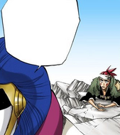 Mayuri informs Renji that Kenpachi is the only one still fighting.