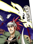 Renji kills Yylfordt with Hikotsu Taihō.