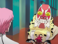 Szayelaporro Granz appears before Renji and Dondochakka.