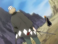 Ichigo stops running from Urahara.
