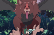 A wombat-like Dragon approaches Noel Niihashi.