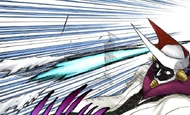 Mayuri evades a Heilig Pfeil from Uryū.