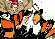 Renji punches Ichigo for not trusting him to come back.