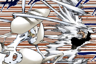 Wonderweiss rapidly attacks Yamamoto with Centurion.