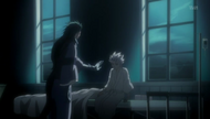 Hyōrinmaru persuades Hitsugaya to recuperate from his injuries.