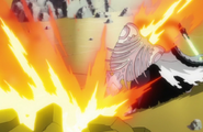 Amagai continues to use Fissures of Fire against Ichigo.