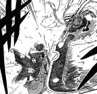 Kentaro using a Form I stance to block a strike from .