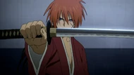 Hikaru holding Tenshitō in its sealed state.