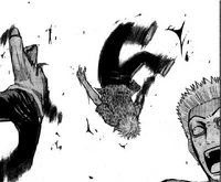 Dispaching two fully grown men with a single punch each.