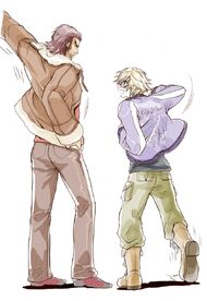 Yoshiaki and Shiju set out as teacher and student.