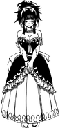 Yukiko embarrassed in a dress
