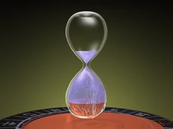 Souls circulate from life to death during the process of reincarnation, analogous to grains of sand filtering through an hourglass.
