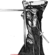 Hachiro brandishing his Zanpakuto.