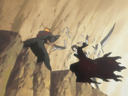 Зангецу разрушает 19-ый меч Ичиго.