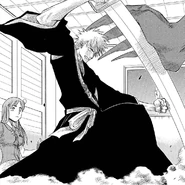 Ичиго защищает Орихиме от Кислотного шнура.