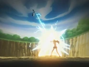 Орихиме блокирует Бякурай Рукии, когда тренируется