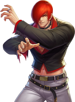 Orochi Iori Yagami KOF OL, red-haired male anime character