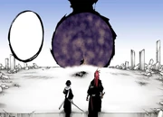 Rukia und Renji erreichen den Palast, als Yhwach abreist