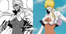 Links Manga, rechts Anime