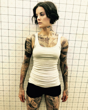 NBCs Blindspot Jaimie Alexanders Real Tattoo