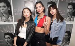 Jennie and Lisa with Dua Lipa