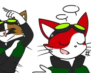 Keiko microseconds before elbow punching Stuart