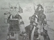 Concept art of Chelsea and Atticus