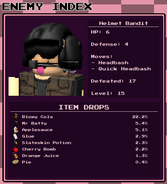 Helmet Bandit in the Enemy Index.