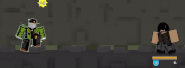Helmet Bandit using Quick Headbash on the player.