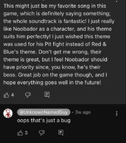 ConfirmingthatRandBplayinginThePitwasabug