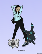 Shadow as a Pokemon trainer by Moon