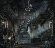 Concept art of the inside of Byrgenwerth