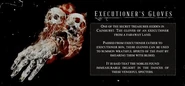 'Executioners gloves with description