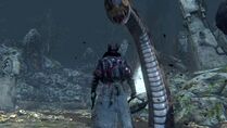 A giant snake summoned by the boss