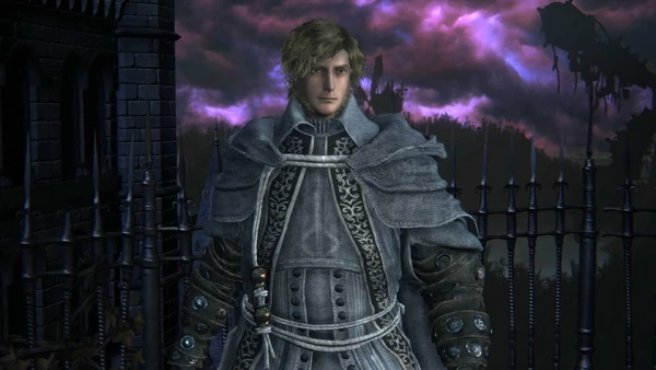 Соборный округ - Ты охотник на чудовищ, верно? - Я так и знал. Я начинал точно также! - О, прости, меня зовут Альфред! - Ученик мастера Логариуса, охотника на Нечистокровных. - Ну, что скажешь? Мы оба - охотники, хотя и охотимся за разной добычей. - Почему бы нам не поработать вместе и не поговорить о том, чему мы научились? - О-хо! Очень хорошо, очень даже неплохо! - Возьми это в качестве нашего знакомства. (Огненная бумага) - Охота на чудовищ - это священное занятие. Пусть хорошая кровь укажет тебе дорогу. О нечистых Нечистокровных - А, я хотел тебе кое-что рассказать. - Немного мудрости от выдающегося наставника Логариуса! - Однажды ученый предал своих собратьев из Бюргенверта. -... и принес запрещенную кровь в Покинутый замок Кейнхёрст - Тогда-то впервые и появился на свет первый из нелюдей рода Нечистокровных. - Нечистокровные - враждебные твари, которые угрожают чистоте ритуала очищения крови. - Повелительница Нечистокровных жива и по сей день. - Итак, следуя завету моего учителя, я ищу. - Дорогу к Замку Кейнхёрст - Прощай, было приятно пообщаться.