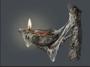parasite used as candle in the Fishing Hamlet