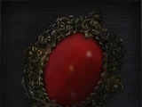Red Jeweled Brooch