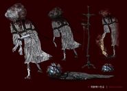 Concept art of some of the variants of Clocktower Patient