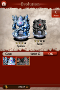 A Crystal Golem and a Stone Golem II ready to evolve