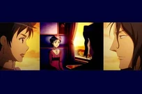 Saya riding on a train with Hagi