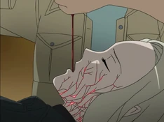 Irene drinking Saya's blood